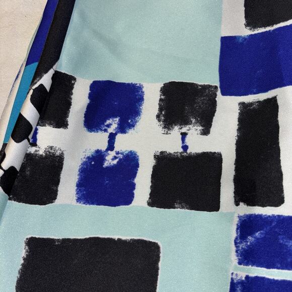 Lane Bryant Blue Geometric A Line Skirt w/ pockets NWT Party Cocktail Plus Sz 20 - Picture 9 of 10